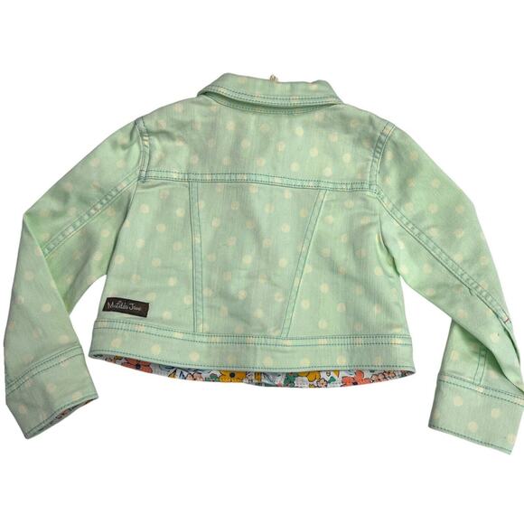 New Girls Matilda Jane Dream Chasers Polka Dot Party Denim Jacket Size 2 - Picture 4 of 8
